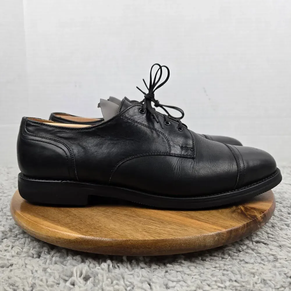 Allen Edmonds Men 12D Fairgate Black Leather Cap Toe Office Oxford Dress Shoe